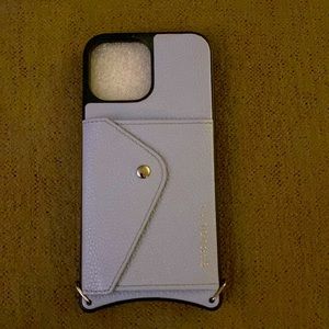 Bandolier light blue leather iPhone 11 pro max wallet case (no strap)